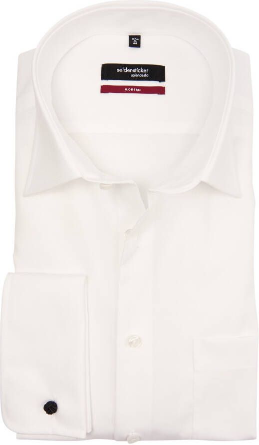 seidensticker Overhemd wit dubbel manchet strijkvrij