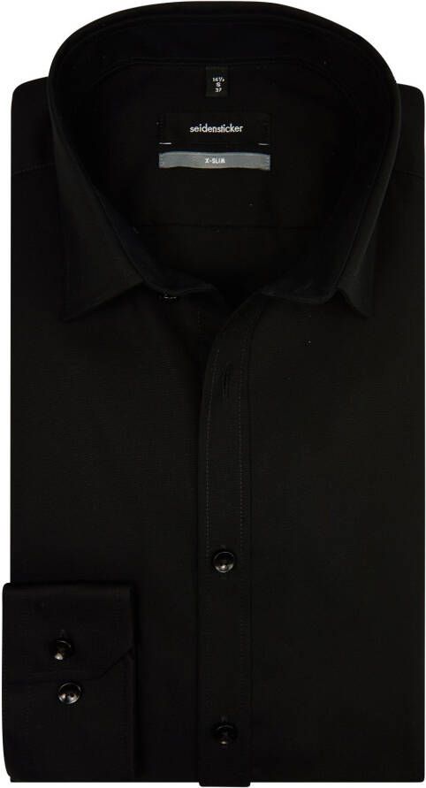 seidensticker strijkvrij hemd zwart x-slim