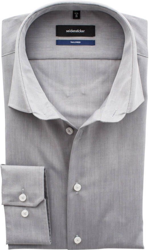 seidensticker Tailored shirt grijs chambray