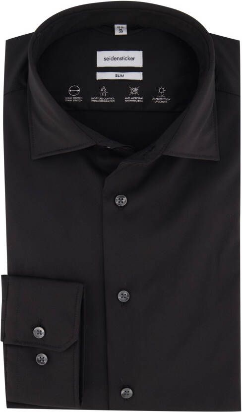 Seidensticker Slim fit zakelijk overhemd van twill vochtregulerend