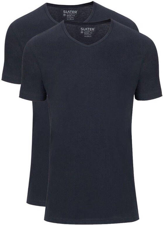 Slater 2-pack t-shirts donkerblauw