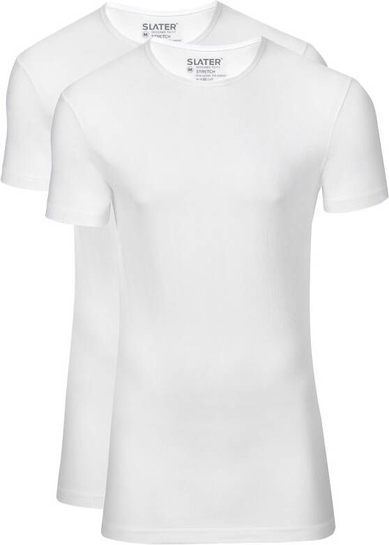 Slater t-shirt wit ronde hals 3-pack