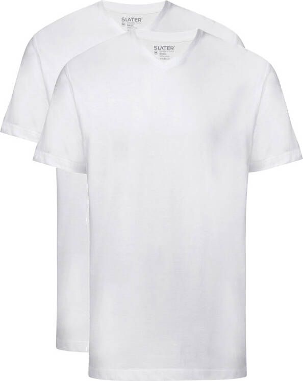 Slater T-shirt 2-pack T-shirt V-neck Wit - Foto 4