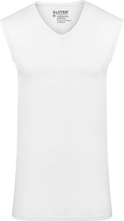 Slater T-shirt Basic Singlet Wit - Foto 4