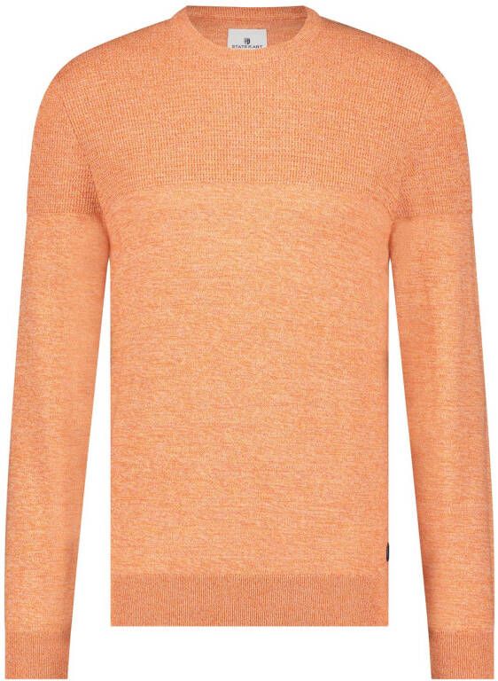 State of Art gemêleerde fijngebreide trui brique oranje - Foto 2