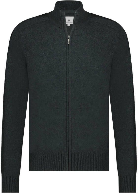 State of Art Groene Katoenen Vest met Rits Green Heren