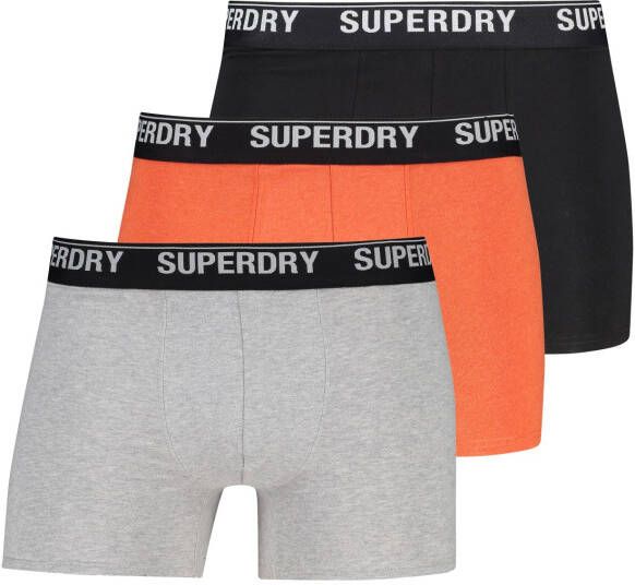 Superdry boxershort 3-pack effen multicolor