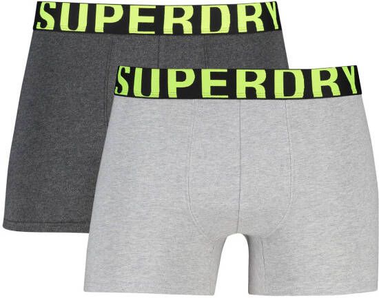 Superdry 2-pack boxershorts grijs