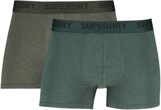 Superdry boxershort groen effen katoen