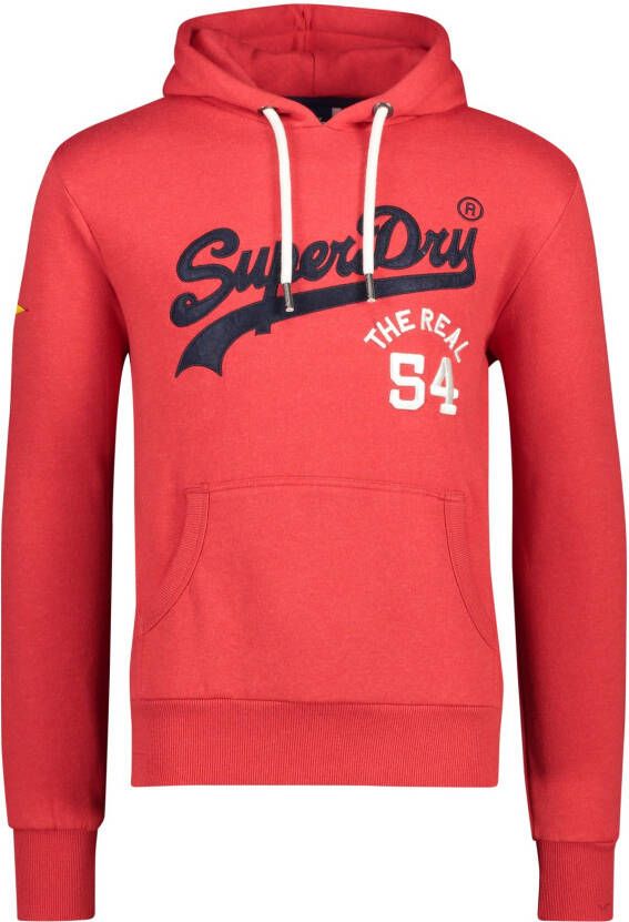 Superdry hoodie met logo Hike Red Marl