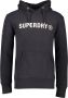 Superdry Gedrukte Zwarte Hoodie Sweater Black Heren - Thumbnail 2