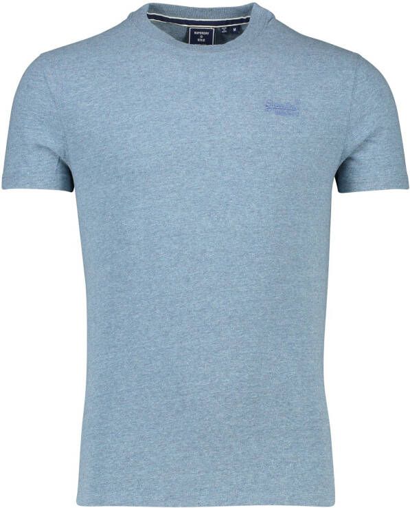 Superdry t-shirt blauw melange