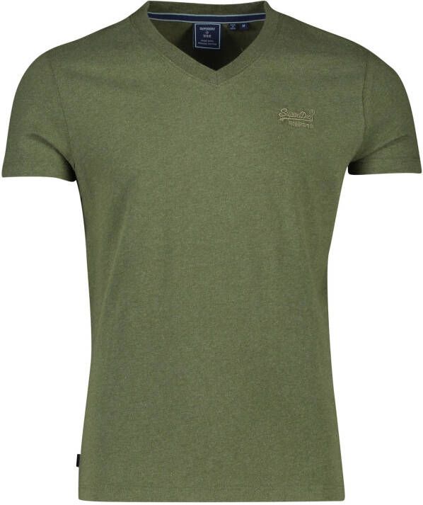 Superdry t-shirt gemeleerd groen