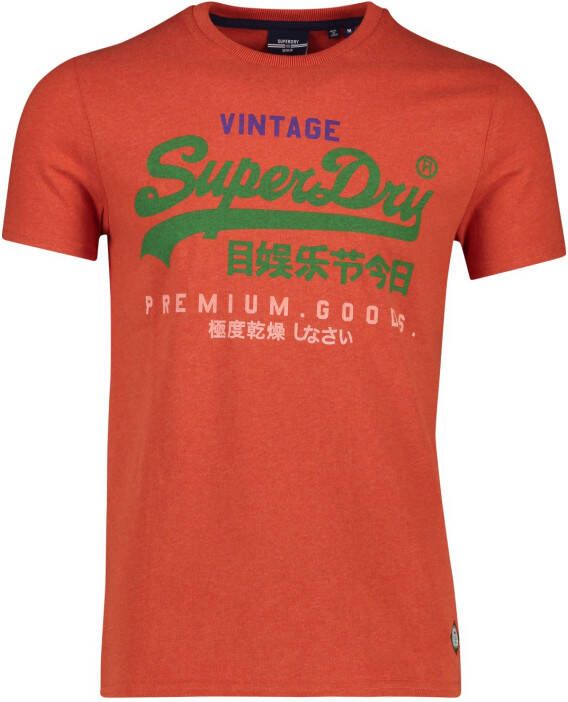 Superdry t-shirt oranje logo
