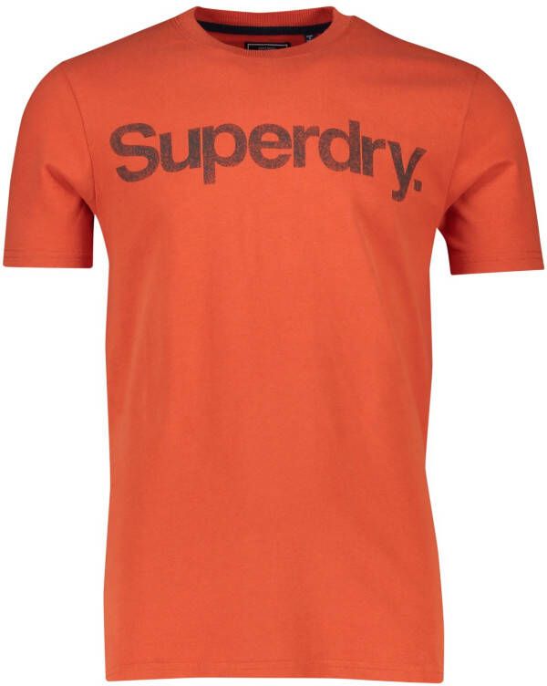 Superdry T-shirt ronde hals oranje