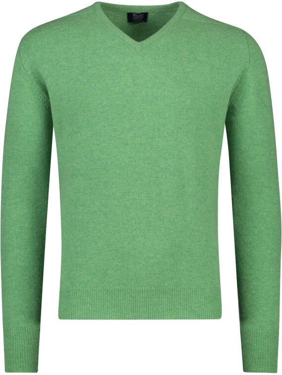 William Lockie Lamswollen trui v-hals groen