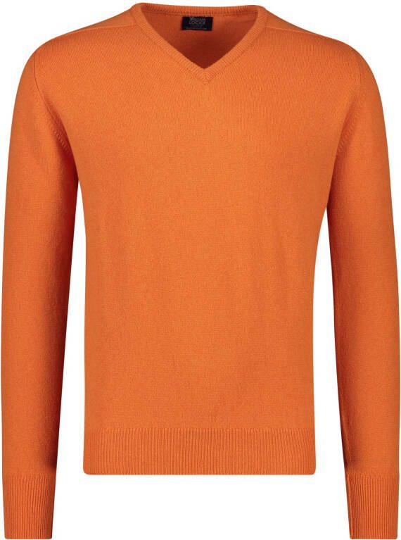William Lockie trui oranje v-hals wol