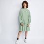 NA-KD Dames Jurken Frill Detail Mini Dress Groen - Thumbnail 6