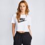 Nike Sportswear Essential Kort T-shirt met logo voor dames Wit - Thumbnail 3
