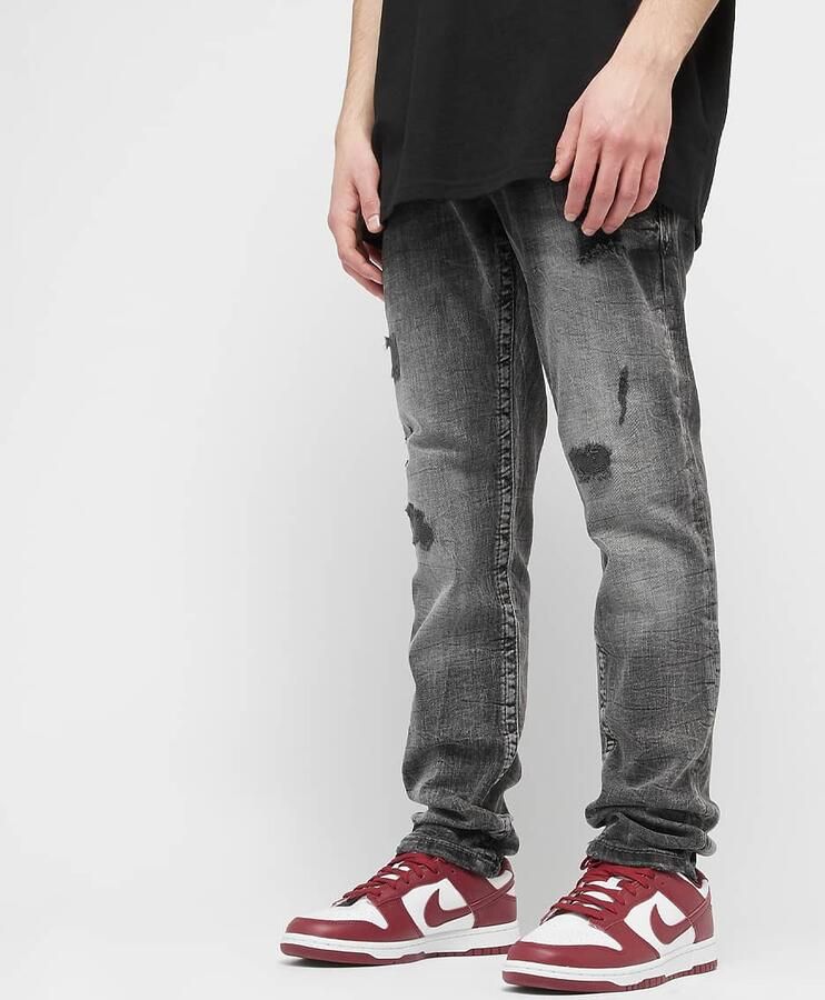 2Y STUDIOS Fernando Destroyed Slim Fit Jeans Men Spijkerbroeken grijs Kleding - Foto 3
