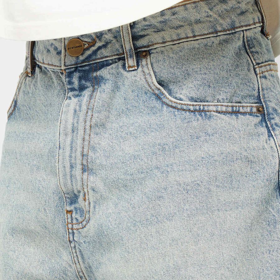 2Y STUDIOS Joran Open Hem Baggy Shorts Men blauw Kleding