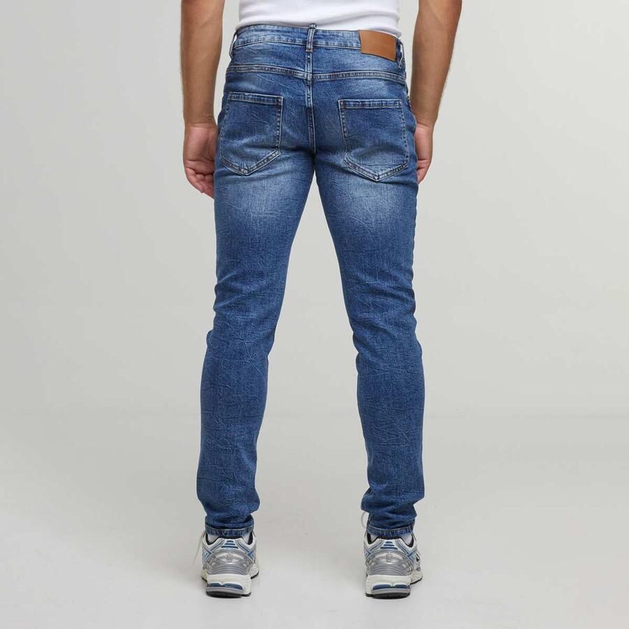 2Y STUDIOS Julio Ripped Slim Fit Jeans Men Spijkerbroeken blauw Kleding