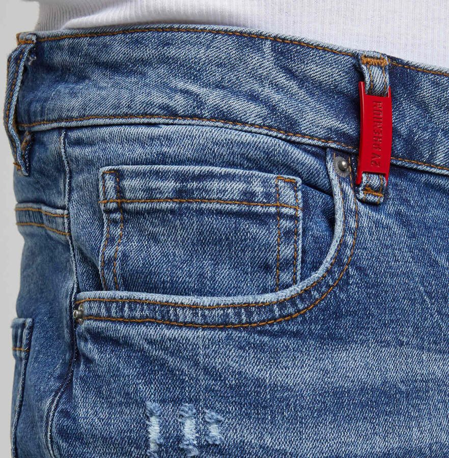 2Y STUDIOS Julio Ripped Slim Fit Jeans Men Spijkerbroeken blauw Kleding - Foto 2