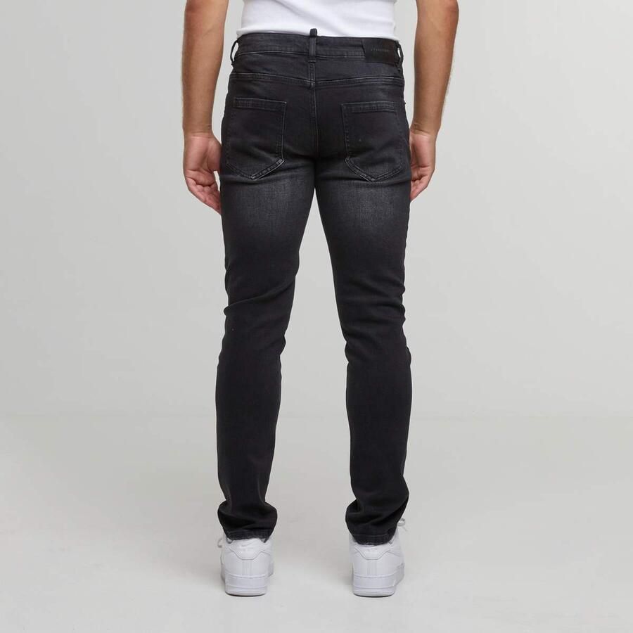 2Y STUDIOS Leonardo Ripped Slim Fit Jeans Spijkerbroeken in zwart formaten: 34 32