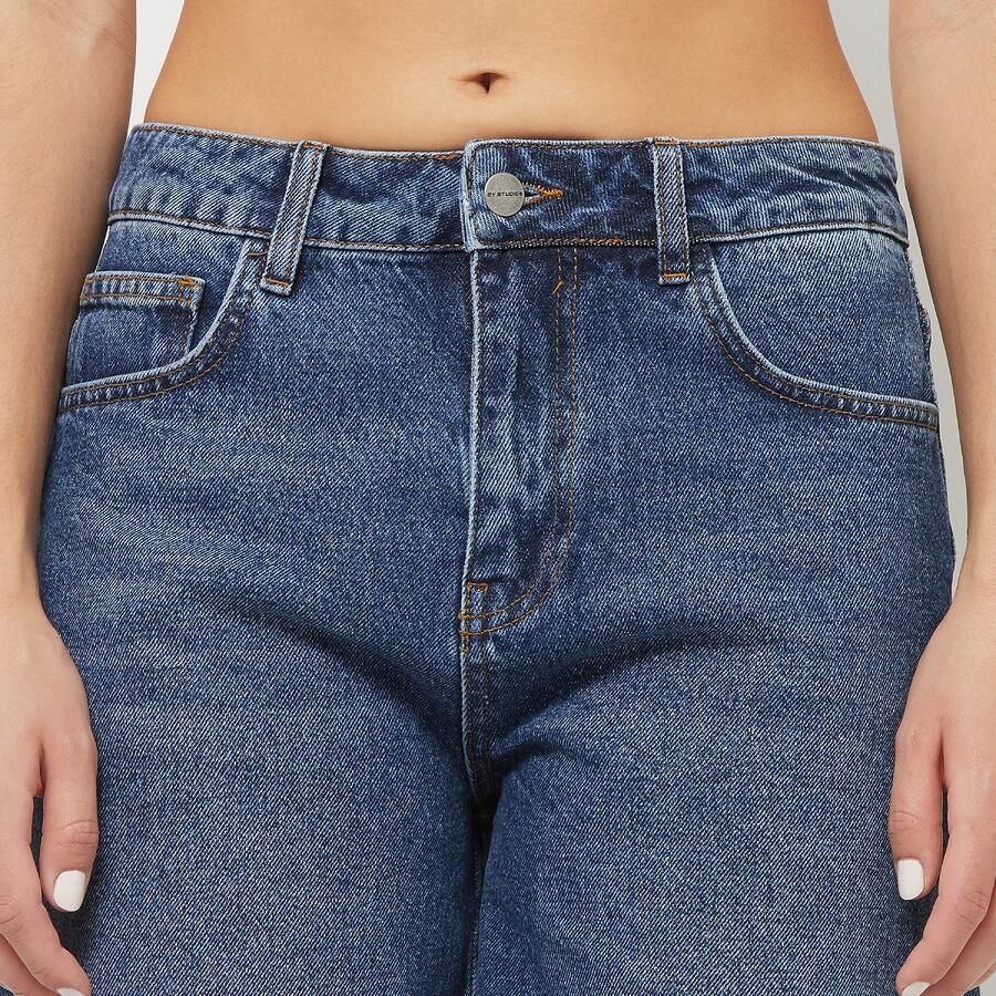 2Y STUDIOS Mayli Worker Jorts Wo Shorts blauw Kleding