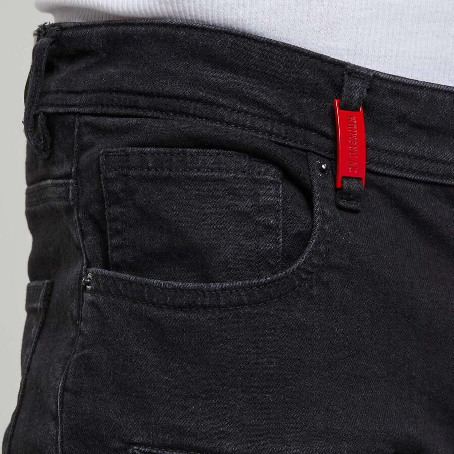 2Y STUDIOS Oscar Ripped Slim Fit Jeans Men Spijkerbroeken zwart Kleding - Foto 2