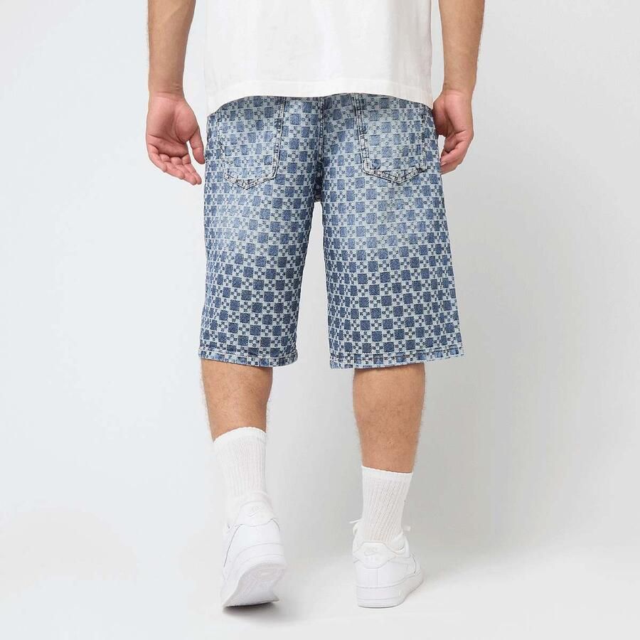 2Y STUDIOS Tariq Carree Baggy Shorts Men blauw Kleding