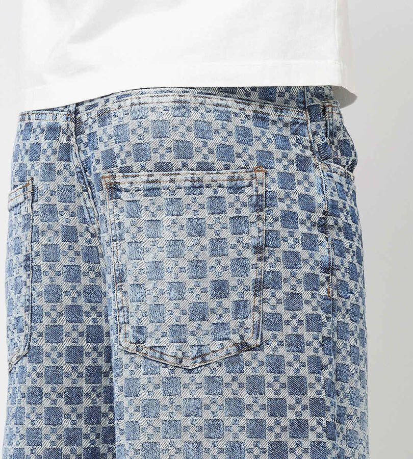 2Y STUDIOS Tariq Carree Baggy Shorts Men blauw Kleding - Foto 2