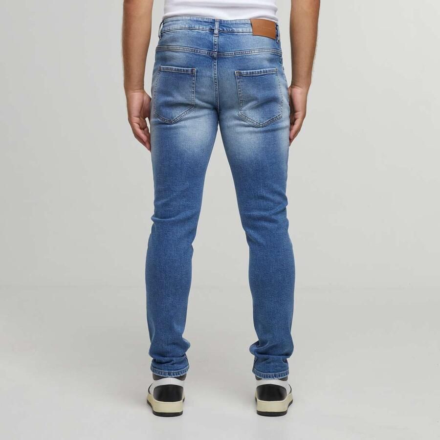 2Y STUDIOS Victor Ripped Slim Fit Jeans Men Spijkerbroeken blauw Kleding