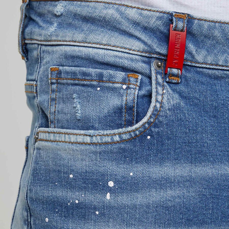 2Y STUDIOS Victor Ripped Slim Fit Jeans Men Spijkerbroeken blauw Kleding - Foto 2