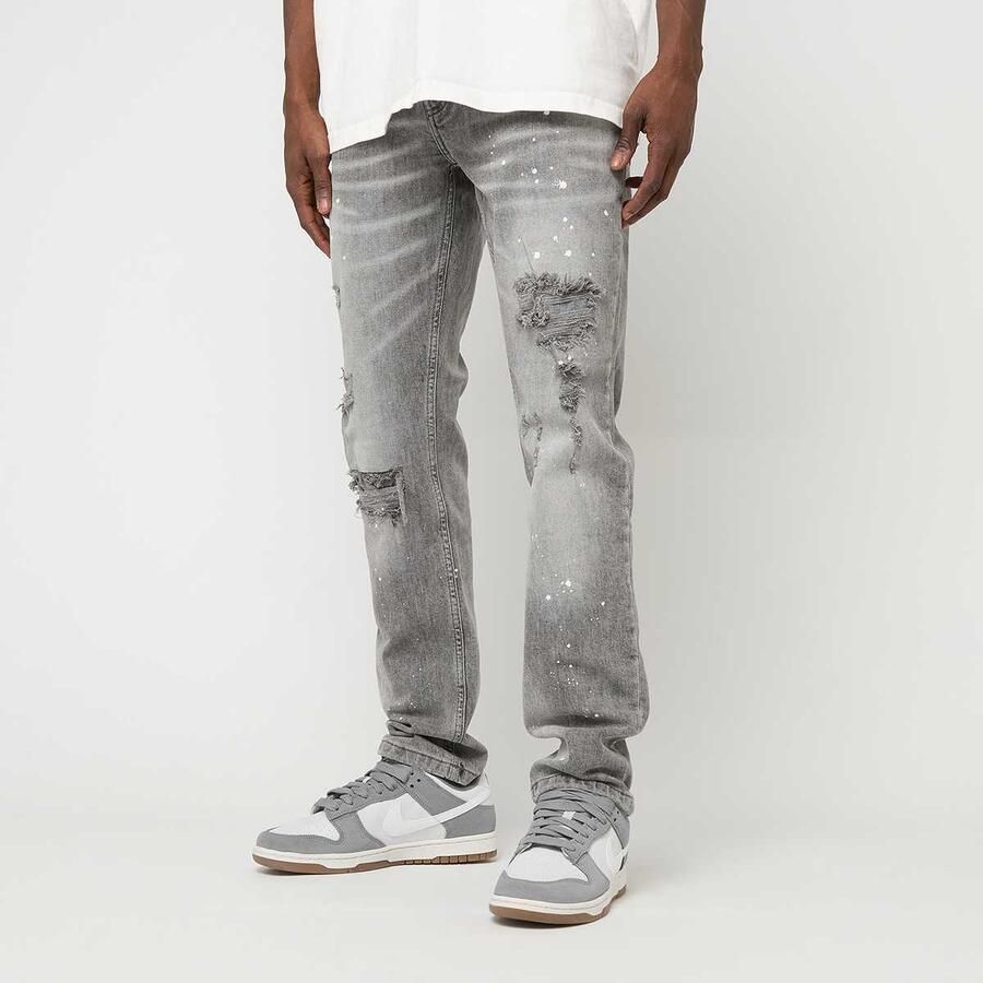2Y STUDIOS Victor Ripped Slim Fit Jeans Men Spijkerbroeken grijs Kleding - Foto 3