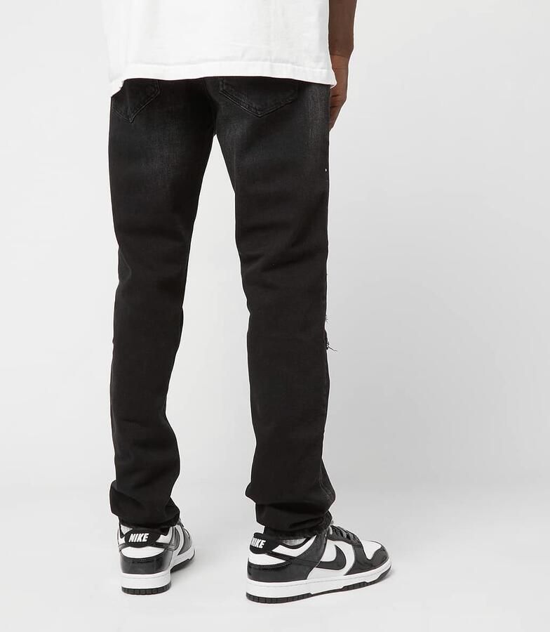 2Y STUDIOS Victor Ripped Slim Fit Jeans Men Spijkerbroeken zwart Kleding - Foto 2