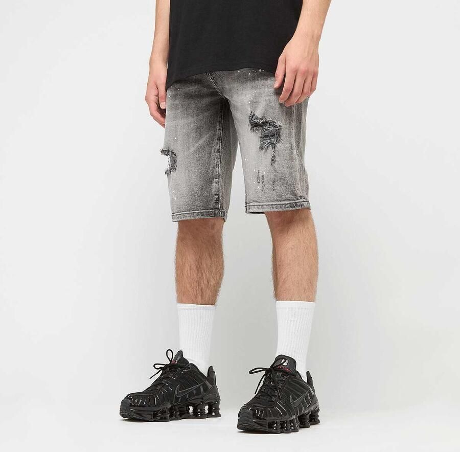 2Y STUDIOS Victor Ripped Slim Fit Shorts Men grijs Kleding - Foto 3