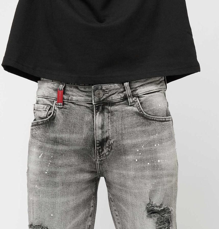 2Y STUDIOS Victor Ripped Slim Fit Shorts Men grijs Kleding - Foto 2