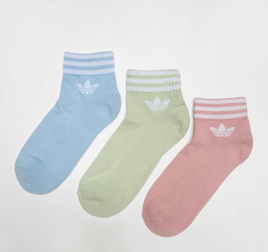 Adidas Originals 3 PACK 3-Stripes Ankle Socks Wo Sokken multicolor Maat 37-39 Kleding - Foto 3
