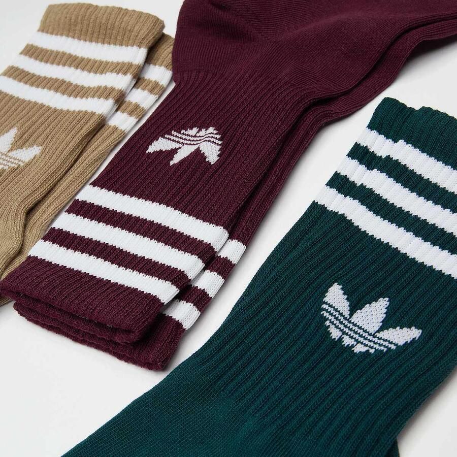 Adidas Originals 3 PACK 3S CREW S maroon aurora ivy cardboard Unisex Sokken multicolor Maat 40-42 Kleding