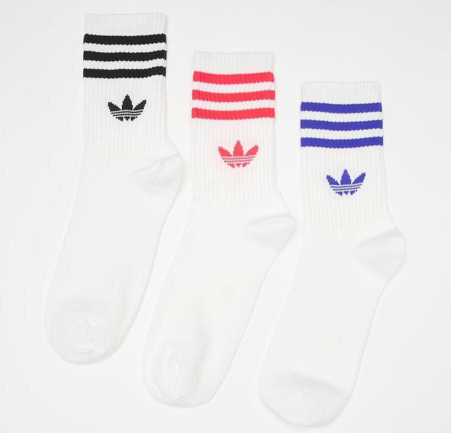Adidas Originals 3 PACK 3S CREW S white lucid red lucid blue Unisex Sokken wit Maat 37-39 Kleding - Foto 2
