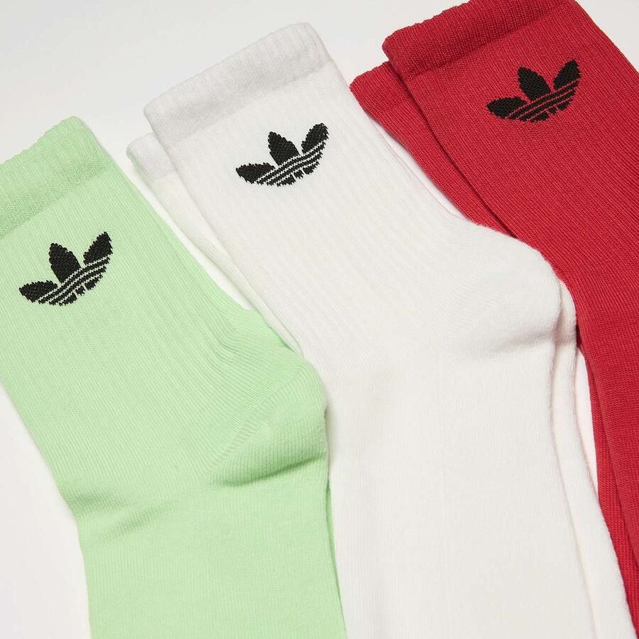 Adidas Originals 3 PACK Trefoil Cushion Crew Socken Unisex Sokken multicolor Maat 40-42 Kleding
