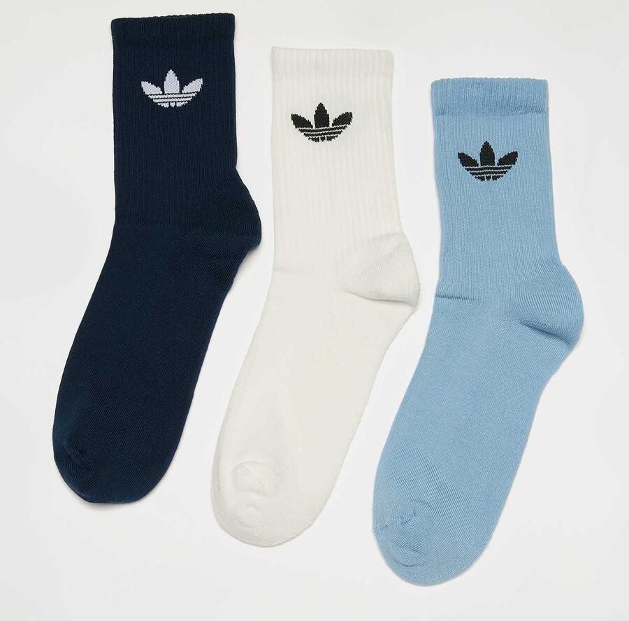 Adidas Originals 3 PACK Trefoil Cushion Crew Socken Unisex Sokken multicolor Maat 40-42 Kleding - Foto 2