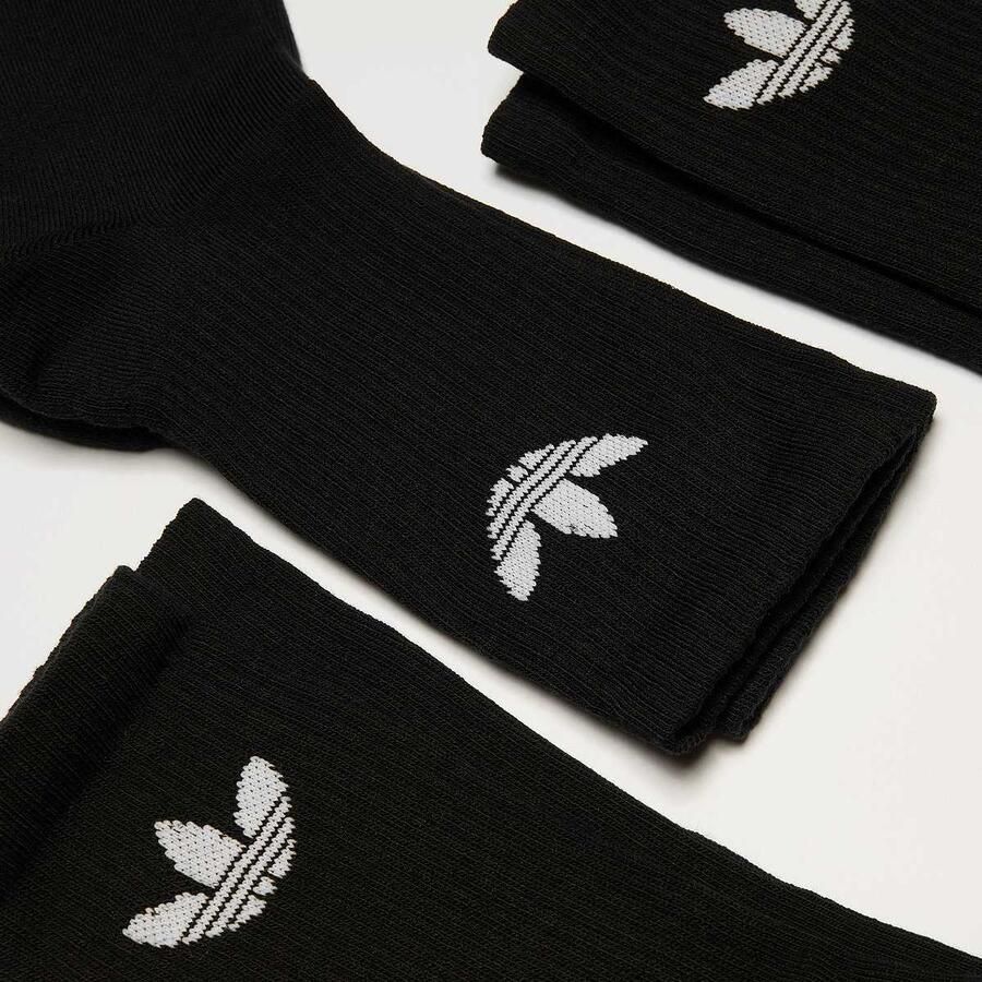 Adidas Originals 3 PACK Trefoil Cushion Crew Socken Unisex Sokken zwart Maat 40-42 Kleding