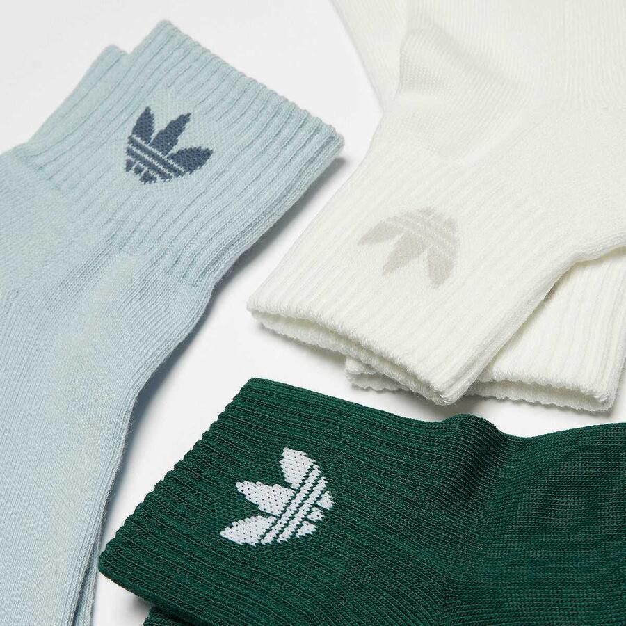 Adidas Originals 3 PACK Trefoil Mid Ankle Socken Unisex Sokken multicolor Maat 37-39 Kleding