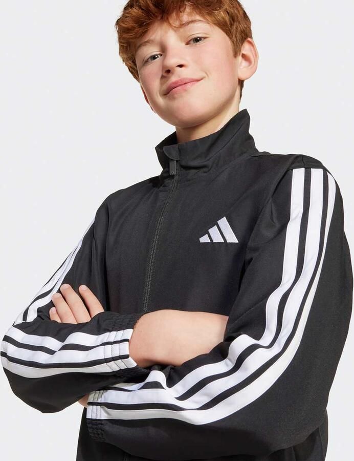 Adidas Originals 3-strepen geweven kids trainingspak Unisex Trainingspakken zwart Kleding