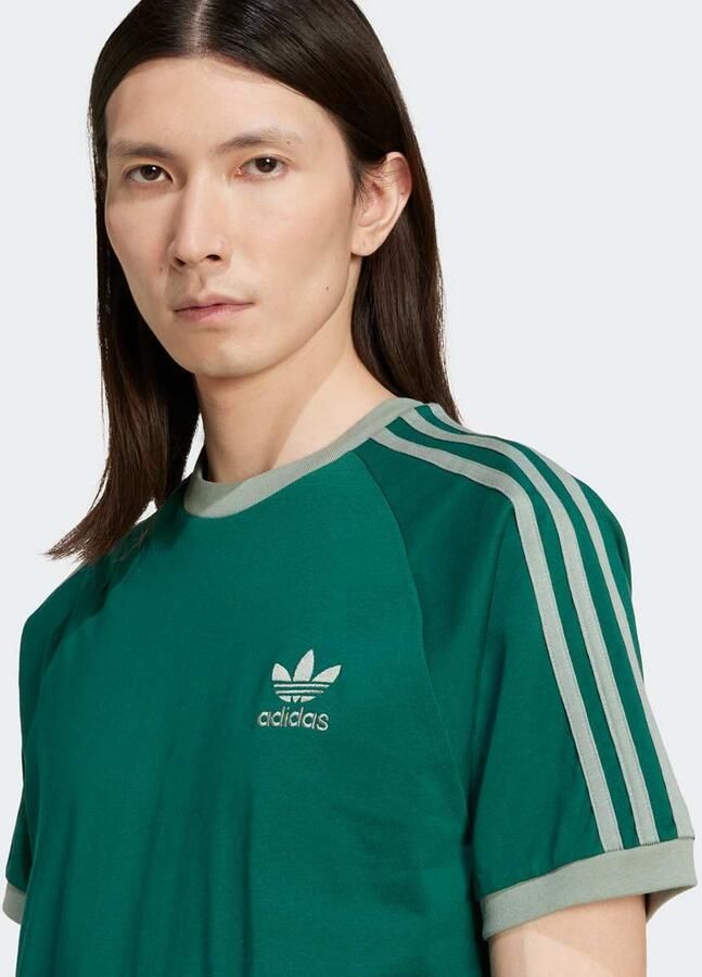 Adidas Originals 3-Stripes Tee men T-Shirts & Polo's groen Maat XL Kleding