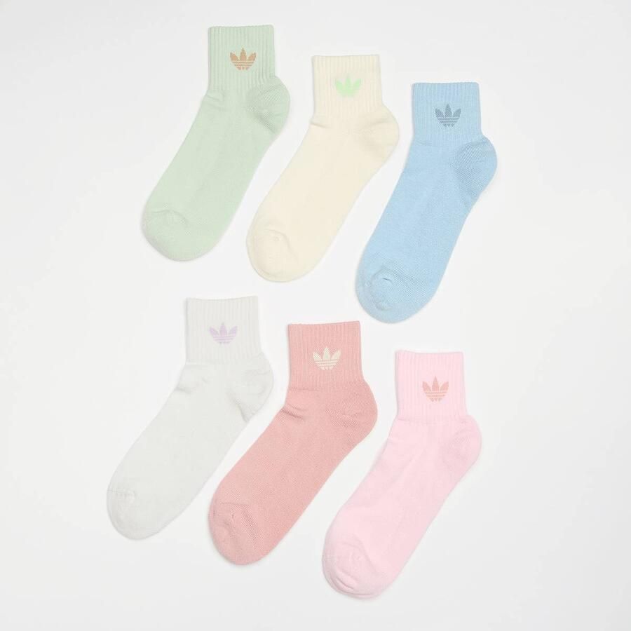 Adidas Originals 6 PACK 1 4 SOCKS wonder mauve linen green grey one Unisex Sokken multicolor Maat 37-39 Kleding - Foto 2