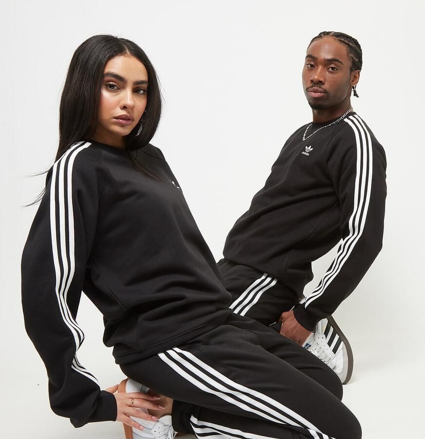 Adidas Originals Adicolor 3-stripes Crew Sweatshirt Sweaters Kleding black maat: XXL beschikbare maaten:S M L XL XS XXL - Foto 3