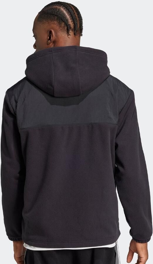 Adidas Originals Adicolor 3-Stripes Teddy Fleece Hoodie-Jacket Men Hoodies & Sweaters zwart Maat L Kleding - Foto 2